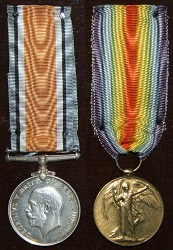 Nelson Davidson's WW1 medals